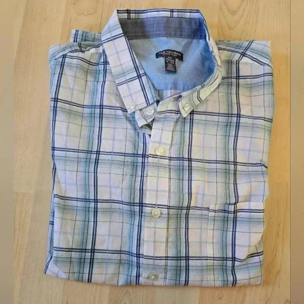 Van heusen never tuck button down shirt size XXL